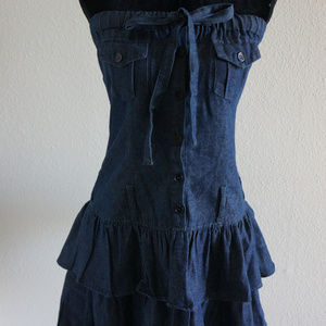 Beautiful Sleevless Denim/Jean Dress Size M